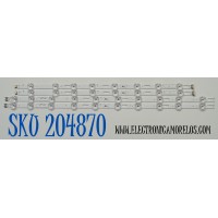 IT DE LEDS ORIGINAL PARA TV SAMSUNG 4 PIEZAS / NUMERO DE PARTE BN96-58286A / BN96-58287A / DU7K_SVC550FK7_L / DU7K_SVC550FK7_R / TYPE_REV1.0_231102 / 58286A / 58287A / PANEL CY-BD055HGXV2H / DISPLAY LC550EQC (SP)(A3) / MODELO UN55DU7200BXZA WB01