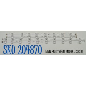 IT DE LEDS ORIGINAL PARA TV SAMSUNG 4 PIEZAS / NUMERO DE PARTE BN96-58286A / BN96-58287A / DU7K_SVC550FK7_L / DU7K_SVC550FK7_R / TYPE_REV1.0_231102 / 58286A / 58287A / PANEL CY-BD055HGXV2H / DISPLAY LC550EQC (SP)(A3) / MODELO UN55DU7200BXZA WB01