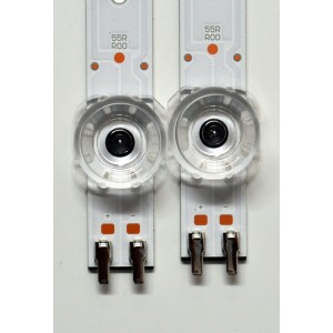 KIT DE LEDS ORIGINAL PARA TV SAMSUNG 4 PIEZAS / NUMERO DE PARTE BN96-58286A / BN96-58287A / 55RR00 / 55LR00 / 58286A / 58287A / PANEL CY-BD055HGXV2H / DISPLAY LC550EQC (SP)(A3) / MODELO UN55DU7200BXZA / UN55DU7200BXZA WB01