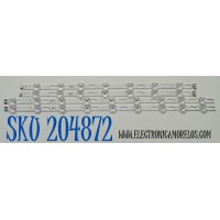 KIT DE LEDS ORIGINAL PARA TV SAMSUNG 4 PIEZAS / NUMERO DE PARTE BN96-58284A / BN96-58285A / DU7K_SVC500AN9-R / DU7K_SVC500AN9-L / TYPE_REV1.0_231102 / 58284A / 58285A / PANEL CY-BD050HGNV2H / DISPLAY V500DJ7-QE1 / BN96-52422A / MODELO UN50DU7200DXZA DC02