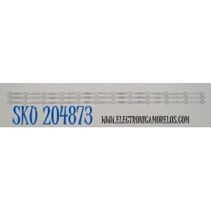 KIT DE LEDS ORIGINAL PARA TV VIZIO 3 PIEZAS / NUMERO DE PARTE 303GC550108CD / GC55D12-ZC42AG-03CD / B005P00107385A / 2300023190 / 70401-01873 / 240829BB03 / GC550M38 / PANEL BOEI550WQ1 / DISPLAY HV550QUB-F70 REV.2.0 / MODELO V4K55M-0804 LBVFV9GA