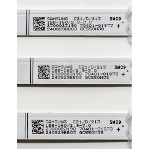 KIT DE LEDS ORIGINAL PARA TV VIZIO 3 PIEZAS / NUMERO DE PARTE 303GC550108CD / GC55D12-ZC42AG-03CD / B005P00107385A / 2300023190 / 70401-01873 / 240829BB03 / GC550M38 / PANEL BOEI550WQ1 / DISPLAY HV550QUB-F70 REV.2.0 / MODELO V4K55M-0804 LBVFV9GA