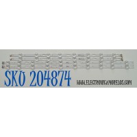 KIT DE LEDS ORIGINAL PARA TV SAMSUNG 4 PIEZAS / NUMERO DE PARTE BN96-58286A / BN96-58287A / LM41-01147A / LM41-01148A / L1_DU7K_E5_CFM_R10(1) / L1_DU7K_E5_CFM_L8(1) / PANEL CY-BD055HGXV2H / DISPLAY LC550EQC (SP)(A3) / MODELO UN55DU7200BXZA WB01