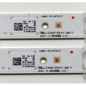 KIT DE LEDS ORIGINAL PARA TV SAMSUNG 4 PIEZAS / NUMERO DE PARTE BN96-58286A / BN96-58287A / LM41-01147A / LM41-01148A / L1_DU7K_E5_CFM_R10(1) / L1_DU7K_E5_CFM_L8(1) / PANEL CY-BD055HGXV2H / DISPLAY LC550EQC (SP)(A3) / MODELO UN55DU7200BXZA WB01
