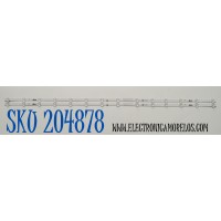 KIT DE LEDS ORIGINAL PARA TV KALLEY 2 PIEZAS / NUMERO DE PARTE CRH-AT50D3100303014023BHREV1.2 / 4L-ZX050T-XR004X / M13Y150JB5 / PANEL LVU500CHDX E0548 / DISPLAY CV500U2-L03 REV:01 / MODELO K-GTV50UHDQV2