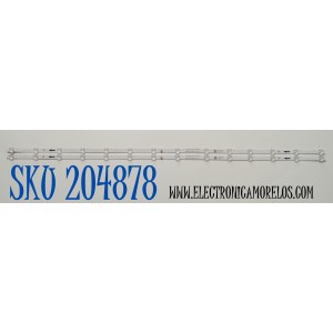 KIT DE LEDS ORIGINAL PARA TV KALLEY 2 PIEZAS / NUMERO DE PARTE CRH-AT50D3100303014023BHREV1.2 / 4L-ZX050T-XR004X / M13Y150JB5 / PANEL LVU500CHDX E0548 / DISPLAY CV500U2-L03 REV:01 / MODELO K-GTV50UHDQV2