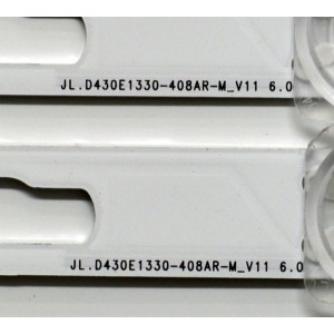 KIT DE LEDS ORIGINAL PARA TV SAMSUNG 4 PIEZAS / NUMERO DE PARTE BN96-58282A / BN96-58283A / JL.D430E1330-408AL-M_V11 6.0 / JL.D430E1330-408AR-M_V11 6.0 / 58282A / 58283A / PANEL CY-BD043HGAV2H / DISPLAY T430QVN03.P / MODELO UN43DU7200DXZA AB06