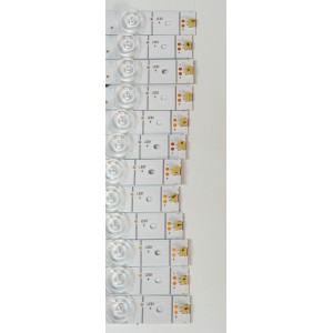 KIT DE LEDS ORIGINAL PARA TV HISENSE 12 PIEZAS / NUMERO DE PARTE LB8500N.0 / HD850H1U51-TAL / 2023072801 / LB8500N.0 / 1314914 / 7MU1 / 7UL2 / PANEL HD850HIU52-T0LF\ROH / DISPLAY T850QVN03.7 / MODELO 85QD75N