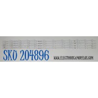 KIT DE LEDS ORIGINAL PARA TV ONN 4 PIEZAS / NUMERO DE PARTE 261501026700 / 07-65MS04-OD35-4X12-665X10X0.8 / 07-65MS04-0D35-4X12-665X10X0.8 / 210BZ12D0A33HBP00N / 2502J324508X / PANEL TPT650WR-QVN07.U / DISPLAY T650QVN07.9 / MODELO 100012587 65"