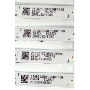 KIT DE LEDS ORIGINAL PARA TV ONN 4 PIEZAS / NUMERO DE PARTE 261501026700 / 07-65MS04-OD35-4X12-665X10X0.8 / 07-65MS04-0D35-4X12-665X10X0.8 / 210BZ12D0A33HBP00N / 2502J324508X / PANEL TPT650WR-QVN07.U / DISPLAY T650QVN07.9 / MODELO 100012587 65"