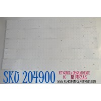 KIT DE LEDS ORIGINAL PARA TV SONY 18 PIEZAS / NUMERO DE PARTE FY24-3L-PVT / FY24-3L-PVT V2.1 / 30151 / 30451 / 2XTC0 / PANEL YDEO075MNS11 / DISPLAY ST7461D04-B V2.1 / MODELO K-75XR70C / K75XR70C