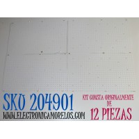 KIT DE LEDS ORIGINAL PARA TV SONY 12 PIEZAS / NUMERO DE PARTE T24LSDB160A / T24LSDA160A / T24LSDB160A VER 1.00 / T24LSDA160A VER 1.00 / P02205954E / P02205952E / CP10B 94V-0 / PANEL YDEO075MDS02 / DISPLAY ST7461D04-D V2.1 / MODELO K-75XR90C / K75XR90C