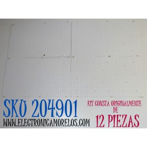 KIT DE LEDS ORIGINAL PARA TV SONY 12 PIEZAS / NUMERO DE PARTE T24LSDB160A / T24LSDA160A / T24LSDB160A VER 1.00 / T24LSDA160A VER 1.00 / P02205954E / P02205952E / CP10B 94V-0 / PANEL YDEO075MDS02 / DISPLAY ST7461D04-D V2.1 / MODELO K-75XR90C / K75XR90C