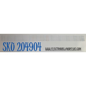 KIT DE LEDS ORIGINAL PARA TV ROKU SELECT SERIES 4 PIEZAS / NUMERO DE PARTE 3035512008BD / LED55D12-ZC62AG-11BDF / B005P00105667A / 23080BC10 / 5500M015 / DISPLAY ST5461D18-2 VER.2.1 / MODELO 55R4A5X