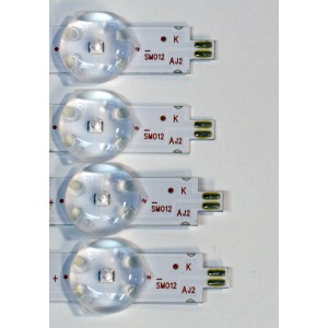 KIT DE LEDS ORIGINAL PARA TV ROKU SELECT SERIES 4 PIEZAS / NUMERO DE PARTE 3035512008BD / LED55D12-ZC62AG-11BDF / B005P00105667A / 23080BC10 / 5500M015 / DISPLAY ST5461D18-2 VER.2.1 / MODELO 55R4A5X