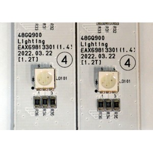 KIT DE LEDS ORIGINAL PARA TV LG 2 PIEZAS / NUMERO DE PARTE  48GQ900 / EAX69813301 / EAX69813301(1.4) / PANEL LW480AQD (EQ)(G2) / MODELO 48GQ900-B / 48GQ900-BY.AUSOMPN