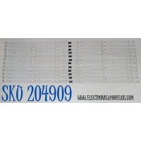 KIT DE LEDS ORIGINAL PARA TV SONY 12 PIEZAS / NUMERO DE PARTE LB6509P / LB6509P V0_02 / 8881A / 6509P00001 / 3F496 / Y131N / PANEL YLEM065CCU11 / DISPLAY T650QVN07.K / MODELO K-65S30C / K65S30C