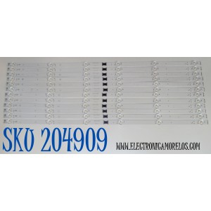 KIT DE LEDS ORIGINAL PARA TV SONY 12 PIEZAS / NUMERO DE PARTE LB6509P / LB6509P V0_02 / 8881A / 6509P00001 / 3F496 / Y131N / PANEL YLEM065CCU11 / DISPLAY T650QVN07.K / MODELO K-65S30C / K65S30C