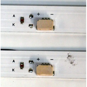 KIT DE LEDS ORIGINAL PARA TV TCL 4 PIEZAS / NUMERO DE PARTE 55HR330M07B5 V1 / 55HR332M12AH V0 / 55LJ / LL2AB09U1C / B0101-001545 / B0101-001544 / PANEL LVU550NDJL / DISPLAY ST5461D18-2 V2.1 / MODELO 55S571G