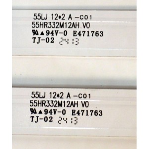 KIT DE LEDS ORIGINAL PARA TV TCL 4 PIEZAS / NUMERO DE PARTE 55HR330M07B5 V1 / 55HR332M12AH V0 / 55LJ / LL2AB09U1C / B0101-001545 / B0101-001544 / PANEL LVU550NDJL / DISPLAY ST5461D18-2 V2.1 / MODELO 55S571G