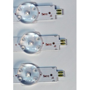 KIT DE LEDS ORIGINAL PARA TV RCA 3 PIEZAS / NUMERO DE PARTE 30355012001D / LED55D12A-ZC62AG-03D / 210919BF2 / 5500M015 / MODELO RTRU5529-CA