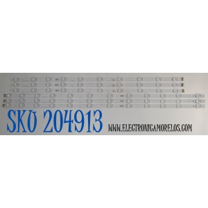 KIT DE LEDS ORIGINAL PARA TV SAMSUNG 6 PIEZAS / NUMERO DE PARTE BN96-60381A / BN96-60380A / JL.D750M1330-408CL-M_V13 5.0 / JL.D750M1330-408CR-M_V13 5.0 / 60381A / 60380A / PANEL CY-BF075HGHV8H / DISPLAY ST7461D03-9 V2.1 / MODELO UN75U8000FDXZA