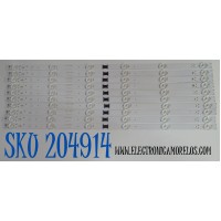KIT DE LEDS ORIGINAL PARA TV SONY 10 PIEZAS / NUMERO DE PARTE LB5509Z / LB5509Z V0_02 / 4D576 / 5509Z000003 / PANEL YLEM055CCO11 / DISPLAY HV550QUB-F1L / MODELO K-55S30C / K55S30C