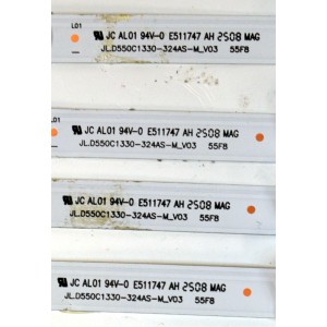 KIT DE LEDS ORIGINAL PARA TV VIZIO 4 PIEZAS / NUMERO DE PARTE JL.D550C1330-324AS-M / JL.D550C1330-324AS-M_V03 / 55F8 / 18BP2X2-9 / D250225 / 70401-02071  /PANEL BOEI550WQ1 / DISPLAY HV550QUB-F70 REV.2.0 / MODELO M55Q6-L4 / M55Q6-L4 LBVFN8KB