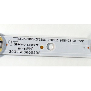 LED ORIGINAL PARA TV ONN 1 PIEZA / NUMERO DE PARTE 30323606003DS / LED236D06-ZC22AG-02DSEZ / 241202AF01 / 23600M26  /DISPLAY PT236AT05-1 VER.1.0 / MODELO 100012590 24"