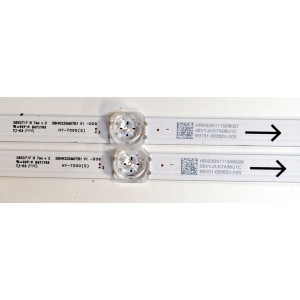 KIT DE LEDS ORIGINAL PARA TV TCL 4 PIEZAS / NUMERO DE PARTE 58HR332M12A1 / 58HR332M07B1 / 58HR332M12A1 V1-D09 / 58HR332M07B1 V1-D09 / HY-7000 (S) / 02VYJ / LK7A08U1C / N0101-000623-A00 / N0101-000624-A00 / DISPLAY CV580U3-L02 REV:01 / MODELO 58S571F