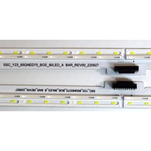 KIT DE LEDS ORIGINAL PARA TV LG 2 PIEZAS / NUMERO DE PARTE 65QNED75 / SSC_Y23_65QNED75_BOE_90LED_B_REV00_220927 / SSC_Y23_65QNED75_BOE_90LED_A_REV00_220927 / PANEL NC650EQG-ABLPA / DISPLAY HV650QUB-F9E / MODELO 65QNED75ARA / 65QNED75ARA.BUSFLKR