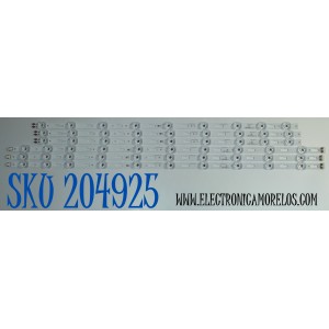 KIT DE LEDS ORIGINAL PARA TV SAMSUNG 6 PIEZAS / NUMERO DE PARTE BN96-58291A / BN96-58289A / LM41-01151A / LM41-01152A / L1_DU7K_F5_CFM_R9(1) / L1_DU7K_F5_CFM_L10(1) / 58291A / 58289A / PANEL CY-BD065HGSV5H / DISPLAY JR645R3HD1K / MODELOUN65DU7200BXZA UG06