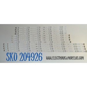 KIT DE LEDS ORIGINAL PARA TV SAMSUNG 12 PIEZAS / NUMERO DE PARTE BN96-58296A / BN96-58295A / BN96-58294A / JL.D750H1330-408AR-M_V09 7.0 / JL.D750H1330-408AL-M_V09 7.0 / PANEL CY-BD075HGHV2H / DISPLAY ST7461D03-4 V2.1 / MODELO UN75DU7200BXZA CB05