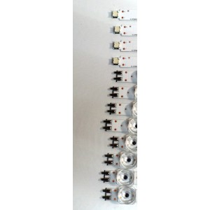 KIT DE LEDS ORIGINAL PARA TV SAMSUNG 12 PIEZAS / NUMERO DE PARTE BN96-58296A / BN96-58295A / BN96-58294A / JL.D750H1330-408AR-M_V09 7.0 / JL.D750H1330-408AL-M_V09 7.0 / PANEL CY-BD075HGHV2H / DISPLAY ST7461D03-4 V2.1 / MODELO UN75DU7200BXZA CB05