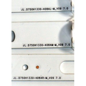 KIT DE LEDS ORIGINAL PARA TV SAMSUNG 12 PIEZAS / NUMERO DE PARTE BN96-58296A / BN96-58295A / BN96-58294A / JL.D750H1330-408AR-M_V09 7.0 / JL.D750H1330-408AL-M_V09 7.0 / PANEL CY-BD075HGHV2H / DISPLAY ST7461D03-4 V2.1 / MODELO UN75DU7200BXZA CB05