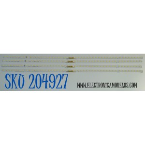 KIT DE LEDS ORIGINAL PARA TV SAMSUNG 4 PIEZAS / NUMERO DE PARTE LM41-01054A / L1_Q60A G5_DFM S48(1)_R1.1 V1B_100 / LM41-01054 / C  / PANEL CY-QC075FGHV7H / DISPLAY ST7461D04-1 V2.1 / MODELO QN75Q70CDFXZA / QN75Q70CDFXZA CD05