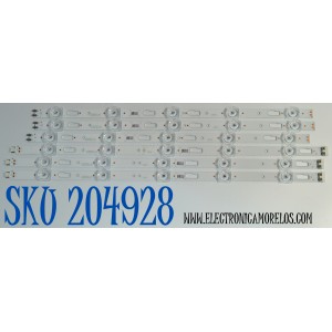 KIT DE LEDS ORIGINAL PARA TV SAMSUNG 6 PIEZAS / NUMERO DE PARTE BN96-50320A / BN96-50319A / 43RR00 / 43RL00 / 50320A / 50319A / MODELO UN43TU8000FXZA
