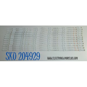 KIT DE LEDS ORIGINAL PARA TV VIZIO 12 PIEZAS / NUMERO DE PARTE 303HX650085D / HFSX65D06-ZC42AG-27D / 2300023610 / 70401-02173 / 250219AB07 / GC650M42 / PANEL BOEI650WQ1 / DISPLAY HV650QUB-F73 / MODELO M65Q6-L4 / M65Q6-L4 LBVR7PB