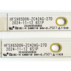 KIT DE LEDS ORIGINAL PARA TV VIZIO 12 PIEZAS / NUMERO DE PARTE 303HX650085D / HFSX65D06-ZC42AG-27D / 2300023610 / 70401-02173 / 250219AB07 / GC650M42 / PANEL BOEI650WQ1 / DISPLAY HV650QUB-F73 / MODELO M65Q6-L4 / M65Q6-L4 LBVR7PB