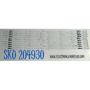 KIT DE LEDS ORIGINAL PARA TV PHILIPS 10 PIEZAS / NUMERO DE PARTE JL.D70081330-004AS-M / JL.D70081330-004AS-M_V01 / 21BF53-0 / D240603 / T302 26095 / 4L-ZX070T-JF001C / PANEL LVU700CHDX / T8-70D6220-LPY002 / DISPLAY CV700U2-T01 / MODELO 70PUL7553/F7