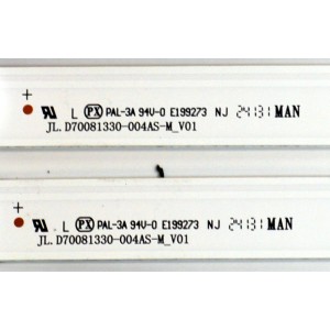 KIT DE LEDS ORIGINAL PARA TV PHILIPS 10 PIEZAS / NUMERO DE PARTE JL.D70081330-004AS-M / JL.D70081330-004AS-M_V01 / 21BF53-0 / D240603 / T302 26095 / 4L-ZX070T-JF001C / PANEL LVU700CHDX / T8-70D6220-LPY002 / DISPLAY CV700U2-T01 / MODELO 70PUL7553/F7