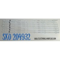 KIT DE LEDS ORIGINAL PARA TV LG 7 PIEZAS / NUMERO DE PARTE EAV65082901 / LEDAZ_Y23_SLIM TRIDENT_55UR80 H / LEDAZ_Y23_SLIM TRIDENT_55UR80_REV0.0230517 / UR80 CS0T / PANEL NC550TQG-VCKHA / DISPLAY ST5461D13-7 VER.2.1 / MODELO 55UT7550AUA.BUSCLKR