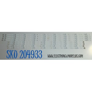 KIT DE LEDS ORIGINAL PARA TV SAMSUNG 8 PIEZAS / NUMERO DE PARTE BN96-58292A / BN96-58293A / LM41-01154A / LM41-01153A / L1_DU7K_G0_CFM_R9 (1) / L1_DU7K_G0_CFM_L7 (1) / R1.2_XBM_100_7.5Pi / PANEL CY-BD070HGSV2H / MODELO UN70U8000FBXZA GB02