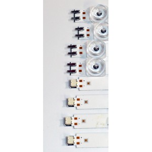 KIT DE LEDS ORIGINAL PARA TV SAMSUNG 8 PIEZAS / NUMERO DE PARTE BN96-58292A / BN96-58293A / LM41-01154A / LM41-01153A / L1_DU7K_G0_CFM_R9 (1) / L1_DU7K_G0_CFM_L7 (1) / R1.2_XBM_100_7.5Pi / PANEL CY-BD070HGSV2H / MODELO UN70U8000FBXZA GB02