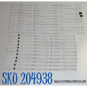 KIT DE LEDS ORIGINAL PARA TV LG 22 PIEZAS / NUMERO DE PARTE EAV65081201 / EAV65081301 / SSC_Y23 SLIM TRIDENT_86UT80_HKC_B_S / SSC_Y23 SLIM TRIDENT_86UT80_HKC_A_0.6Pi_REV00_231016 / PANEL NC860TQE-AHMH1 / DISPLAY PT860GS01-6 / MODELO 86UT7550AUA.BUSTLKR