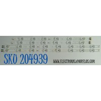 KIT DE LEDS ORIGINAL PARA TV SAMSUNG 4 PIEZAS / NUMERO DE PARTE BN96-58283A / BN96-58282A / DU7K_SVC430AP2_L / DU7K_SVC430AP2_R / TYPE_REV1.0_231102 / 58283A / 58282A / PANEL CY-BD043HGCV2H / DISPLAY PT430GT01-B VER.1.1 / MODELO UN43DU7200BXZA XB01