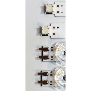 KIT DE LEDS ORIGINAL PARA TV SAMSUNG 4 PIEZAS / NUMERO DE PARTE BN96-58283A / BN96-58282A / DU7K_SVC430AP2_L / DU7K_SVC430AP2_R / TYPE_REV1.0_231102 / 58283A / 58282A / PANEL CY-BD043HGCV2H / DISPLAY PT430GT01-B VER.1.1 / MODELO UN43DU7200BXZA XB01