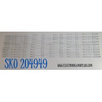 KIT DE LEDS ORIGINAL PARA TV LG 10 PIEZAS / NUMERO DE PARTE 303GC750039CD / 303GC750040CD / GC75D06A-ZC42AG-09CD / GC75D06B-ZC42AG-09CD / 70401-021 / GC750M35 / GC750M36 / PANEL BOEB750WQ19F9F / DISPLAY HV750QUB-F9F / MODELO 75UA7500ZUA.CUSFBH