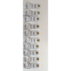 KIT DE LEDS ORIGINAL PARA TV LG 10 PIEZAS / NUMERO DE PARTE 303GC750039CD / 303GC750040CD / GC75D06A-ZC42AG-09CD / GC75D06B-ZC42AG-09CD / 70401-021 / GC750M35 / GC750M36 / PANEL BOEB750WQ19F9F / DISPLAY HV750QUB-F9F / MODELO 75UA7500ZUA.CUSFBH