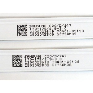 KIT DE LEDS ORIGINAL PARA TV LG 10 PIEZAS / NUMERO DE PARTE 303GC750039CD / 303GC750040CD / GC75D06A-ZC42AG-09CD / GC75D06B-ZC42AG-09CD / 70401-021 / GC750M35 / GC750M36 / PANEL BOEB750WQ19F9F / DISPLAY HV750QUB-F9F / MODELO 75UA7500ZUA.CUSFBH